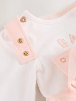 Jumpsuits En Playsuits|Baker by Ted Baker Pink Jacquard Bow Dungarees & T-Shirt Set