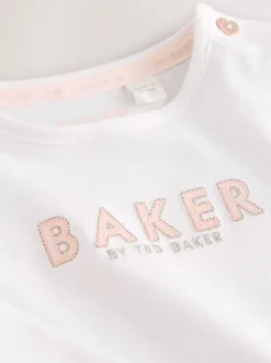 Jumpsuits En Playsuits|Baker by Ted Baker Pink Jacquard Bow Dungarees & T-Shirt Set