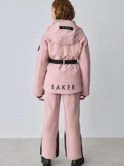 Jassen En Jacks*Baker by Ted Baker Pink Waterproof Belted Padded Ski Jacket