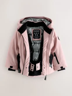 Jassen En Jacks*Baker by Ted Baker Pink Waterproof Belted Padded Ski Jacket