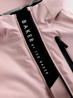 Jassen En Jacks*Baker by Ted Baker Pink Waterproof Belted Padded Ski Jacket