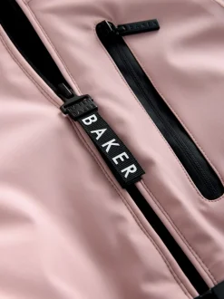 Jassen En Jacks*Baker by Ted Baker Pink Waterproof Belted Padded Ski Jacket