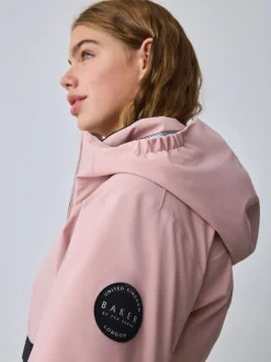 Jassen En Jacks*Baker by Ted Baker Pink Waterproof Belted Padded Ski Jacket
