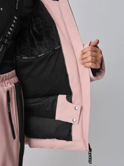 Jassen En Jacks*Baker by Ted Baker Pink Waterproof Belted Padded Ski Jacket