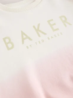 Shorts En Rokken|Baker by Ted Baker Pink/Lilac 2 Piece Ombre Sweatshirt & Shorts Set