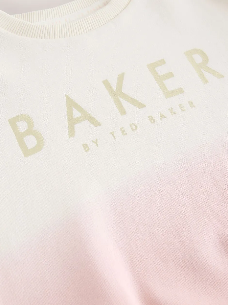 Shorts En Rokken|Baker by Ted Baker Pink/Lilac 2 Piece Ombre Sweatshirt & Shorts Set