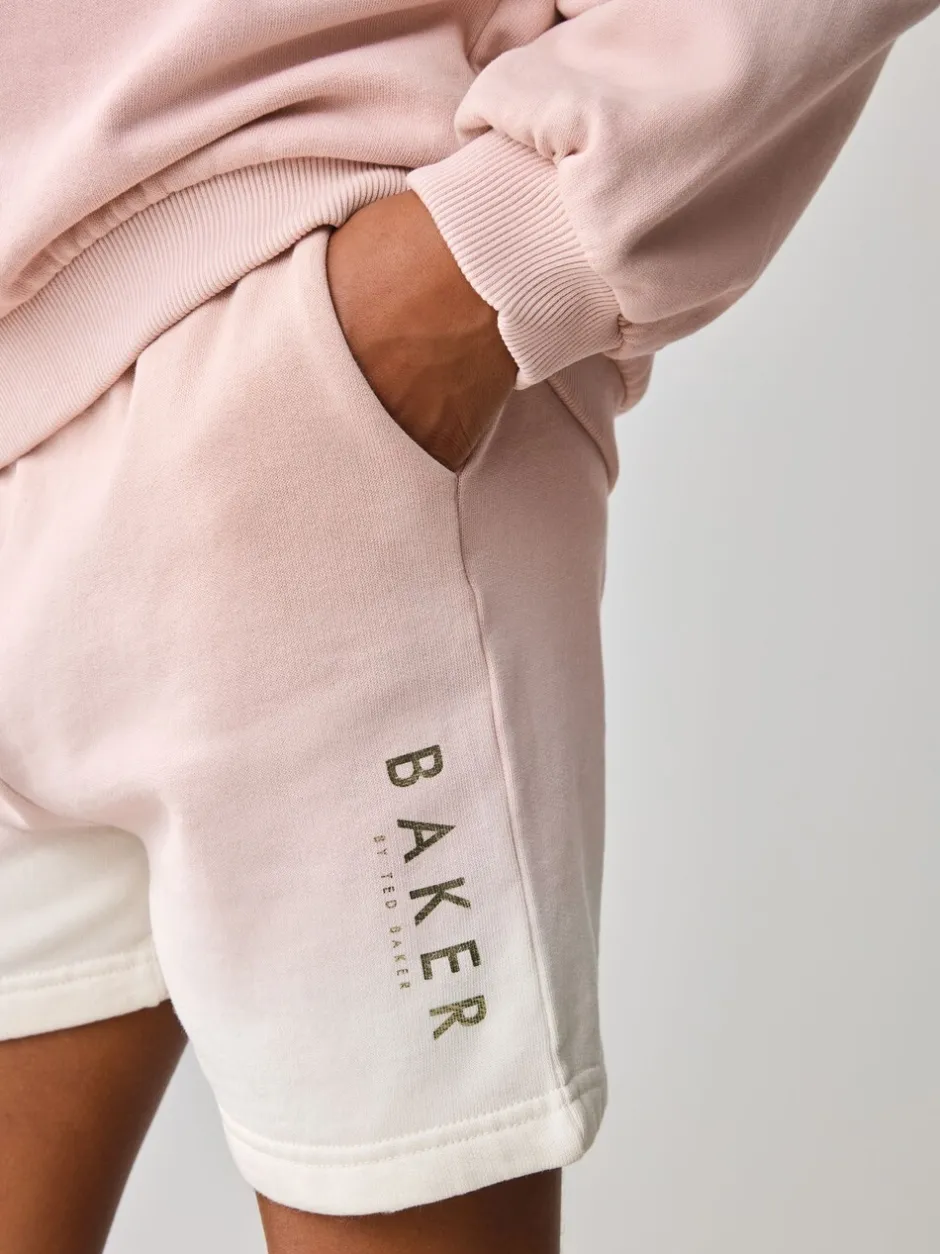 Shorts En Rokken|Baker by Ted Baker Pink/Lilac 2 Piece Ombre Sweatshirt & Shorts Set