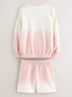 Shorts En Rokken|Baker by Ted Baker Pink/Lilac 2 Piece Ombre Sweatshirt & Shorts Set
