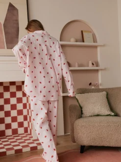 Pyjama's|Loungewear|Bath & Body Works All Over Lips Button Through Cotton Pyjamas Set