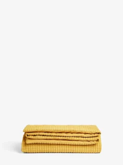 Kussentjes En Plaids|Kussentjes En Plaids*Next Beddensprei van kreukstof met textuur Geel
