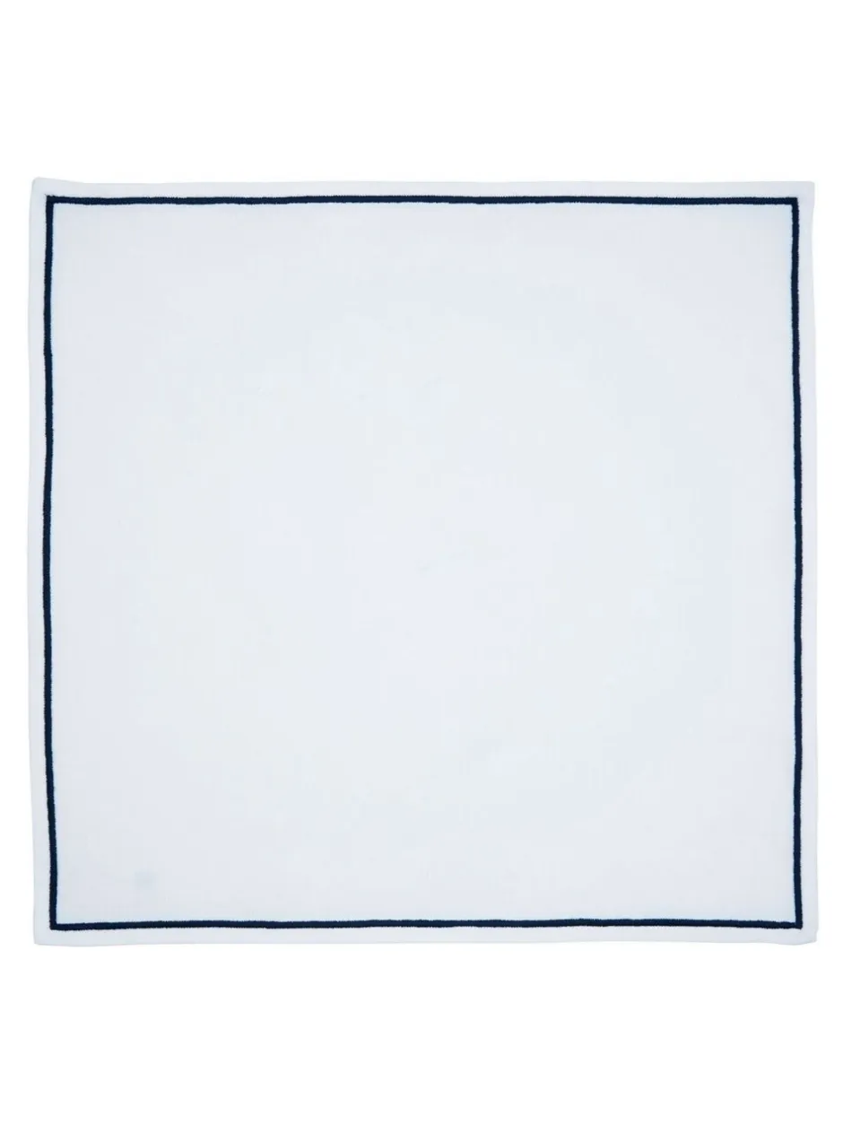 Tafellinnen En Placemats *Bedeck of Belfast Set of 4 Saja 100% Cotton Napkins Marineblauw