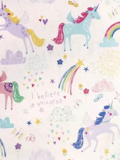 Kinderbeddengoed|Merkbeddengoed*Bedlam dekbedovertrek- en kussenslopenset met regenboog en eenhoorn