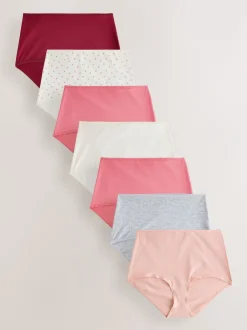 Onderbroeken*Next - Set van 7 slips met hoog katoengehalte Bessenkleur/roze