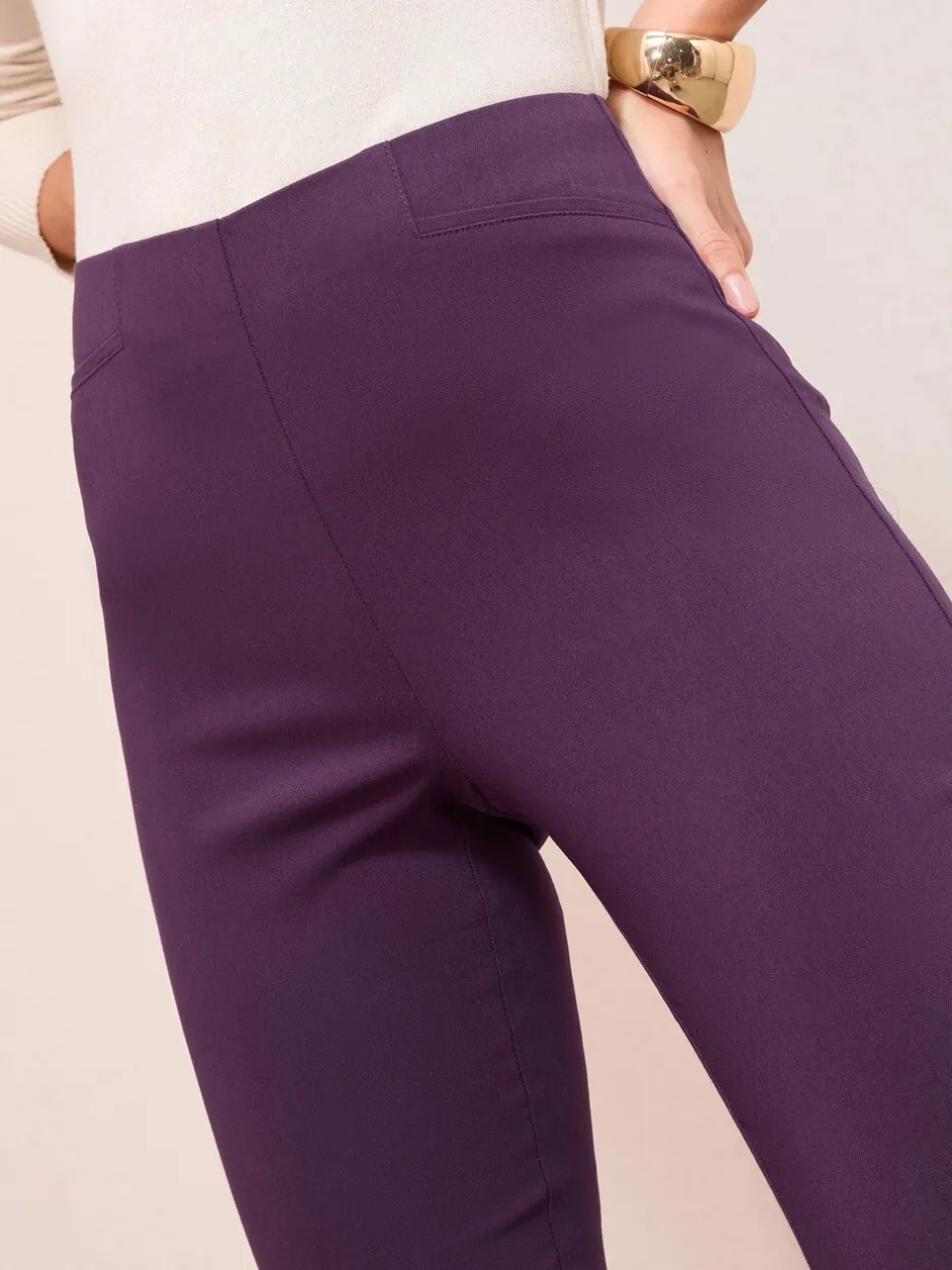 Kostuums En Werkkleding|Friends Like These - vormgevende nette stretchbroek Bessenrood