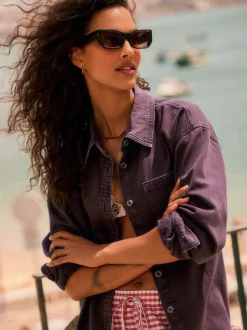 Blouses En Overhemden|Tops En T-Shirts|Next Bessenrood - Oversized denim overhemd