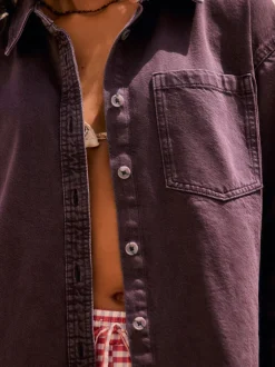 Blouses En Overhemden|Tops En T-Shirts|Next Bessenrood - Oversized denim overhemd