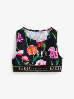 Alle Ondergoed|Baker by Ted Baker - set van 3 crop tops Bessenrood/zwart