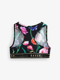 Alle Ondergoed|Baker by Ted Baker - set van 3 crop tops Bessenrood/zwart