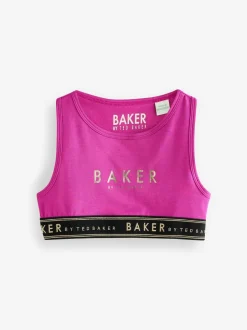 Alle Ondergoed|Baker by Ted Baker - set van 3 crop tops Bessenrood/zwart