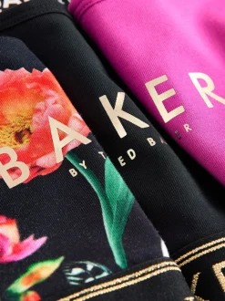 Alle Ondergoed|Baker by Ted Baker - set van 3 crop tops Bessenrood/zwart