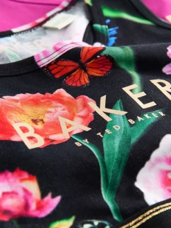 Alle Ondergoed|Baker by Ted Baker - set van 3 crop tops Bessenrood/zwart