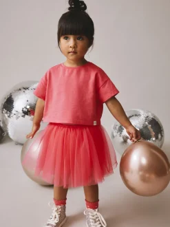 Tops|Tops|Next - Set van top en tutu-rok (3mnd-7jr) Bessenroze