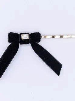 Haaraccessoires|Bibi Bijoux 2 Pack Black Bow Hair Grips