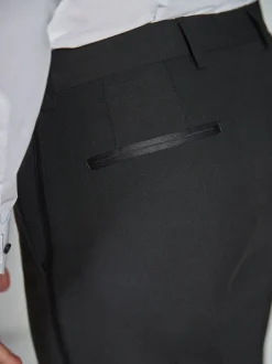 Smokings En Feestkleding|Next - Normale Pasvorm - Pantalon in smokingstijl Biesdetail