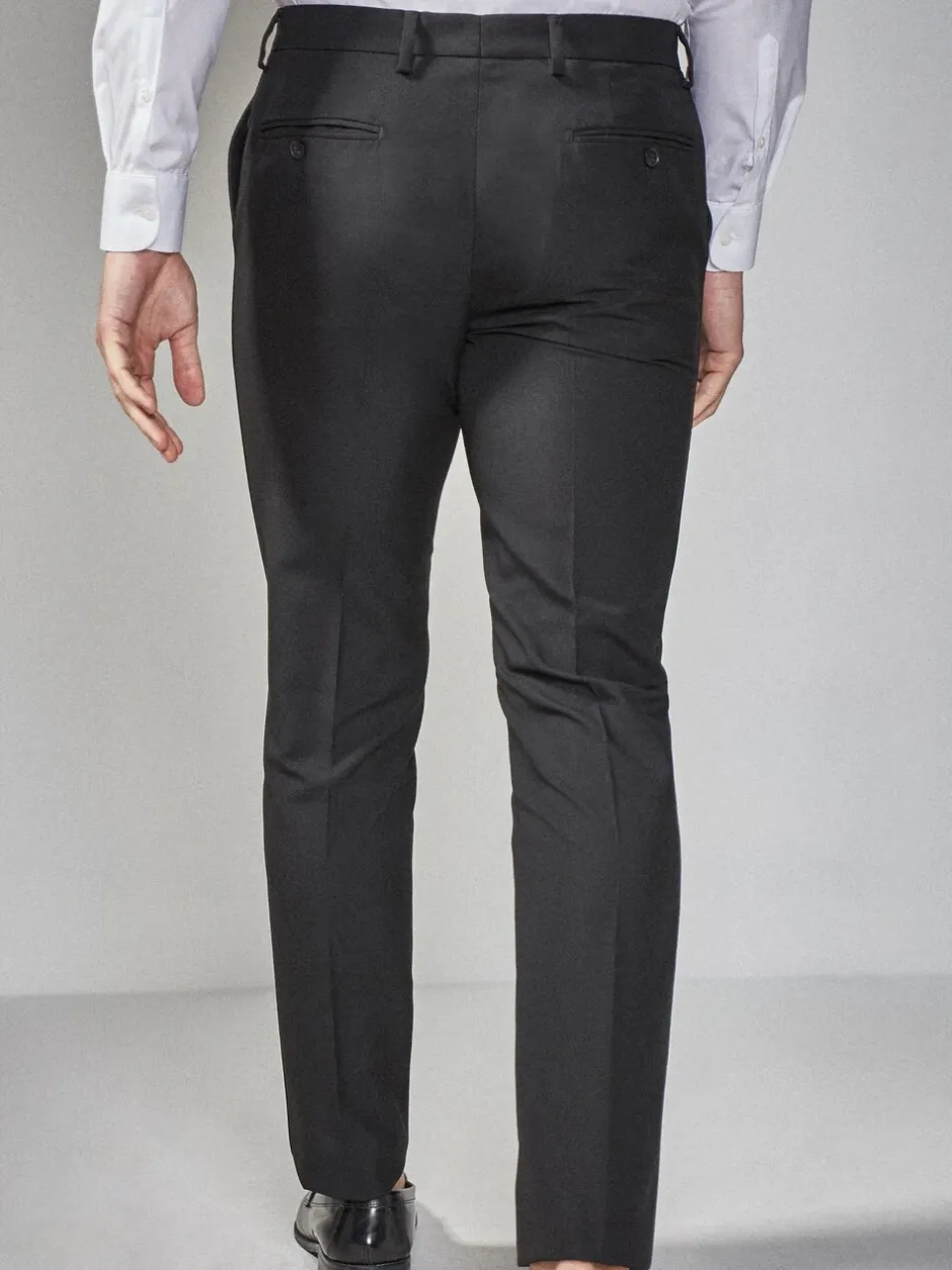 Smokings En Feestkleding|Next - Strakke Pasvorm - Pantalon in smokingstijl Biesdetail