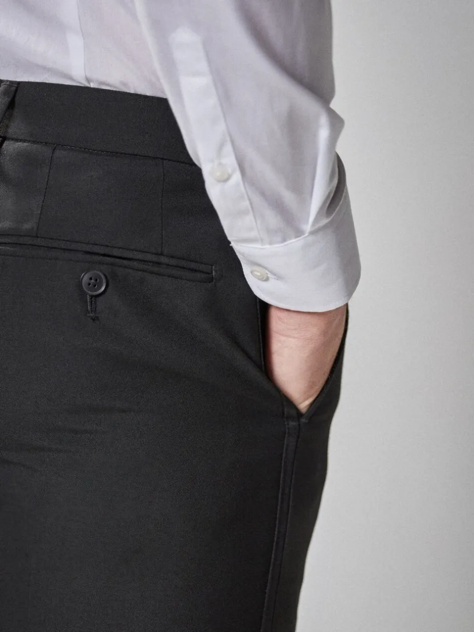 Smokings En Feestkleding|Next - Strakke Pasvorm - Pantalon in smokingstijl Biesdetail