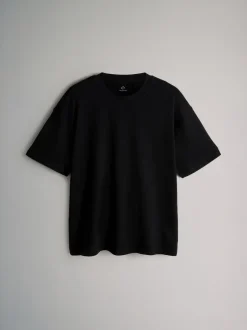 Loungewear|The Set - 4 Pack Short Sleeve Cotton T-Shirts Black Grey White