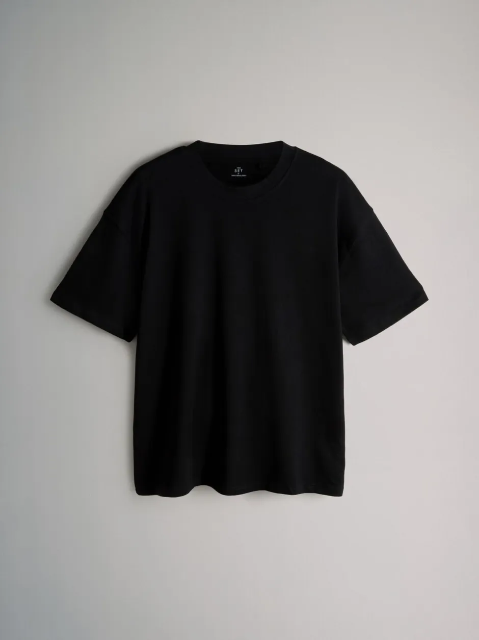 Loungewear|The Set - 4 Pack Short Sleeve Cotton T-Shirts Black Grey White