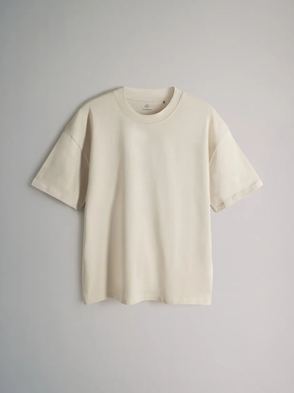 Loungewear|The Set - 4 Pack Short Sleeve Cotton T-Shirts Black Grey White