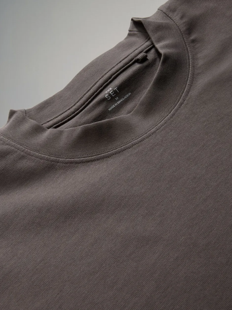 Loungewear|The Set - 4 Pack Short Sleeve Cotton T-Shirts Black Grey White