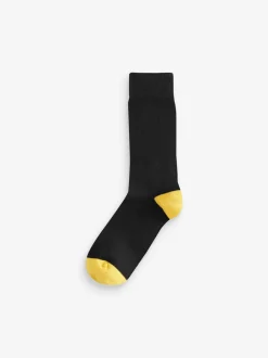 Sokken|Sokken|Next Black Heel Toe - Verpakking van 7 - Herensokken met hoog katoengehalte