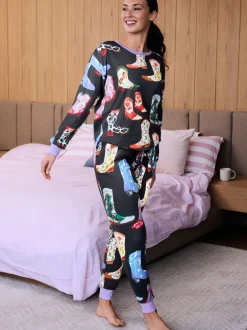 Loungewear|Pyjama's|Eleanor Bowmer - Pyjamas Black Howdy