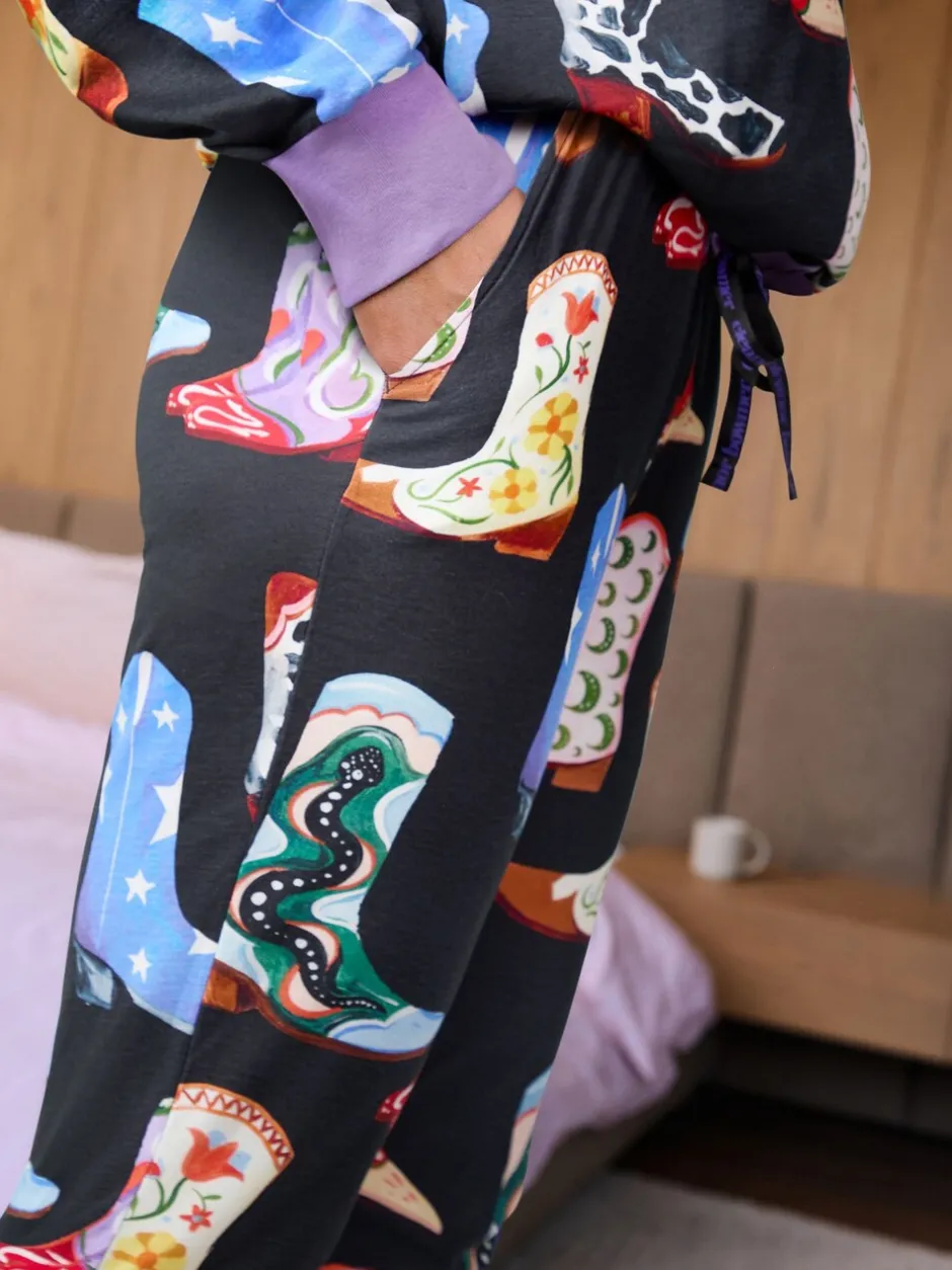 Loungewear|Pyjama's|Eleanor Bowmer - Pyjamas Black Howdy