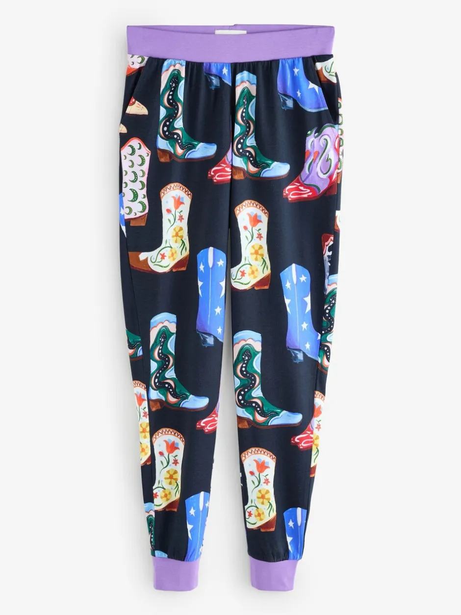 Loungewear|Pyjama's|Eleanor Bowmer - Pyjamas Black Howdy