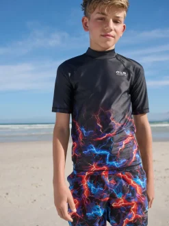 Badkleding*Next Black Lightening Bolt - Surfhemdje (1,5 - 16 jr)
