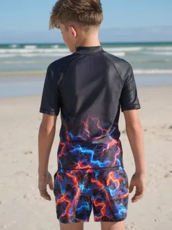Badkleding*Next Black Lightening Bolt - Surfhemdje (1,5 - 16 jr)