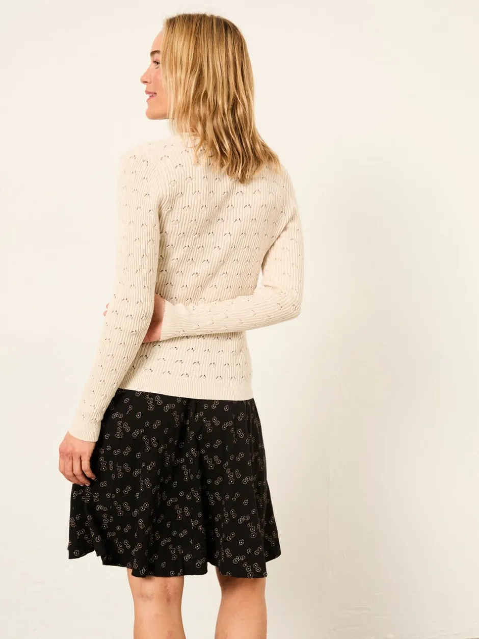 Rokken*Fat Face - FatFace Jersey Skirt Black Oriental Tonal