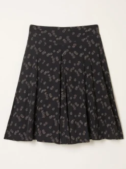 Rokken*Fat Face - FatFace Jersey Skirt Black Oriental Tonal