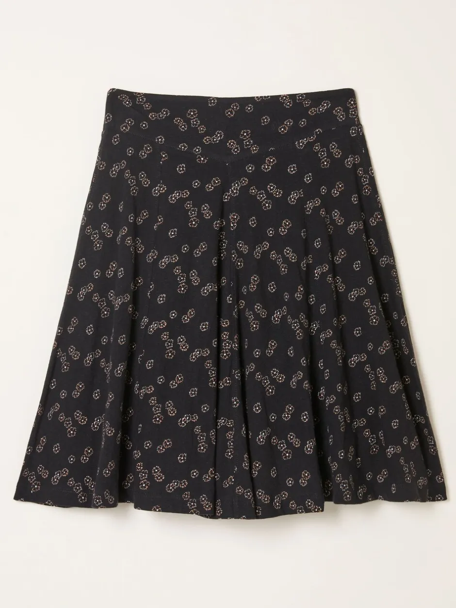 Rokken*Fat Face - FatFace Jersey Skirt Black Oriental Tonal