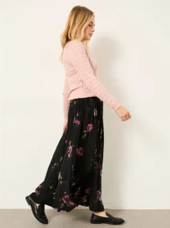 Rokken*Fat Face - FatFace midirok Black Spring Floral