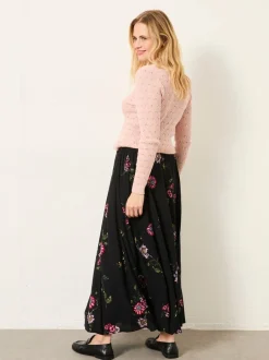 Rokken*Fat Face - FatFace midirok Black Spring Floral