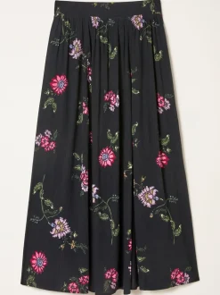 Rokken*Fat Face - FatFace midirok Black Spring Floral