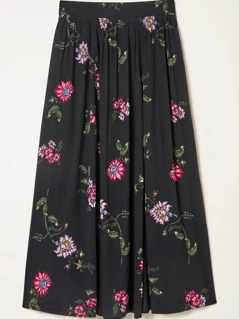 Rokken*Fat Face - FatFace midirok Black Spring Floral