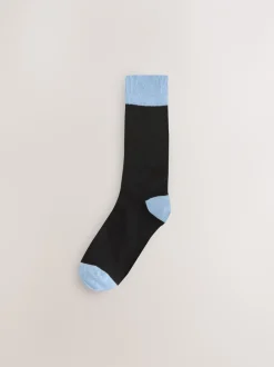 Sokken|Sokken*Next Black Striped - Verpakking van 7 - Herensokken met hoog katoengehalte