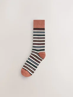Sokken|Sokken*Next Black Striped - Verpakking van 7 - Herensokken met hoog katoengehalte