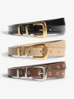 Ceintuurs|Friends Like These - Belts 3 Pack Black/Beige/Chocolate